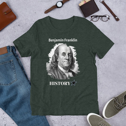 Benjamin Franklin - History Star - Unisex t-shirt