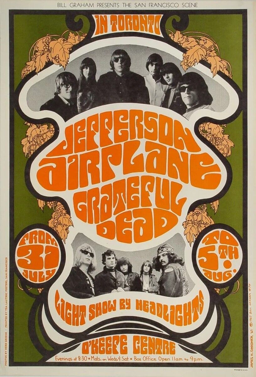 The Grateful Dead and Jefferson Airplane - CONCERT POSTER