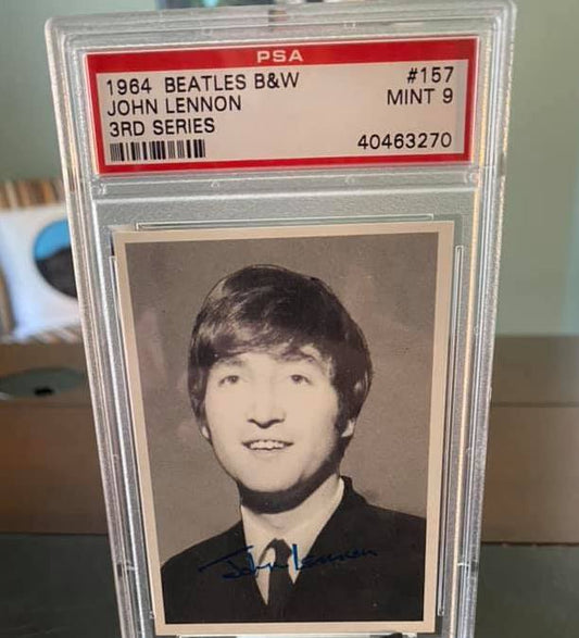 JOHN LENNON - 1964 BEATLES B&W 3RD SERIES #157 - PSA 9