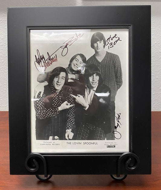 AUTOGRAPHED/ FRAMED PHOTO - THE LOVIN' SPOONFUL - W/COA