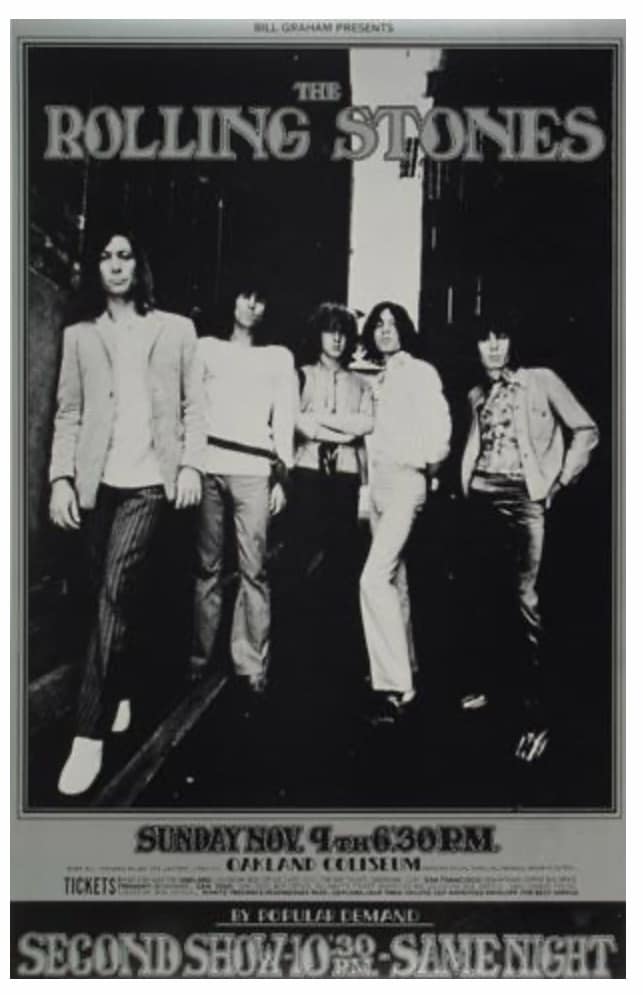 ROLLING STONES HANDBILL - NOV 9, 1969 - ORIGINAL FIRST PRINTING