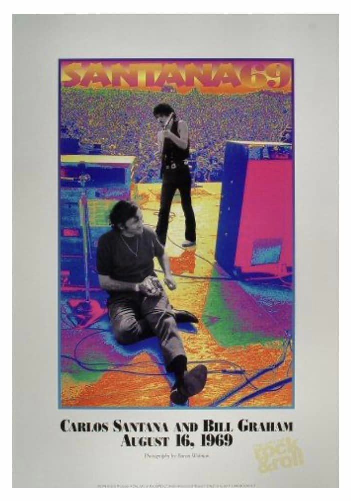 SANTANA - BILL GRAHAM - WOODSTOCK POSTER