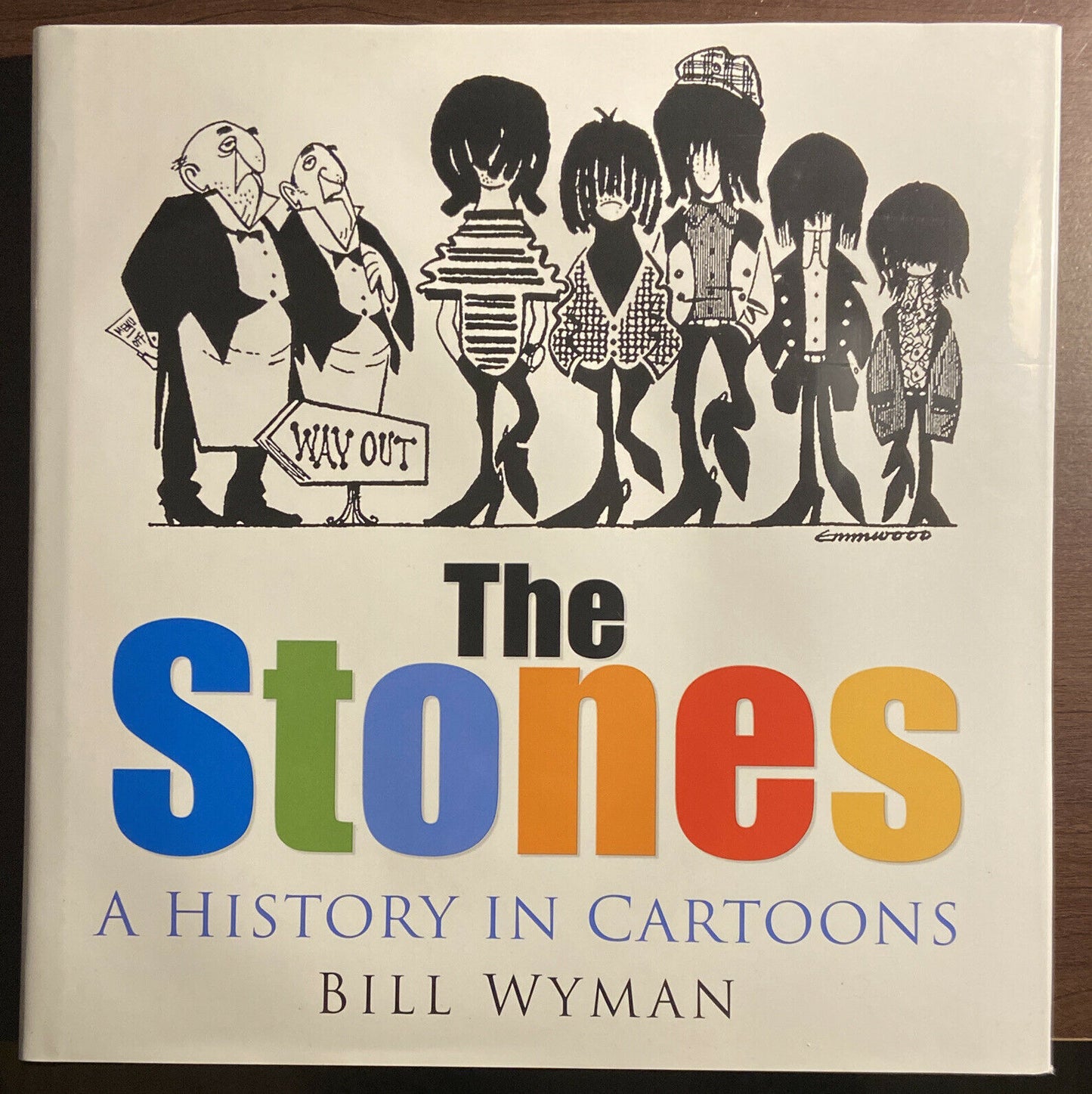 Bill Wyman Signed The Rolling Stones History In Cartoons Hardcover Autograph JSA